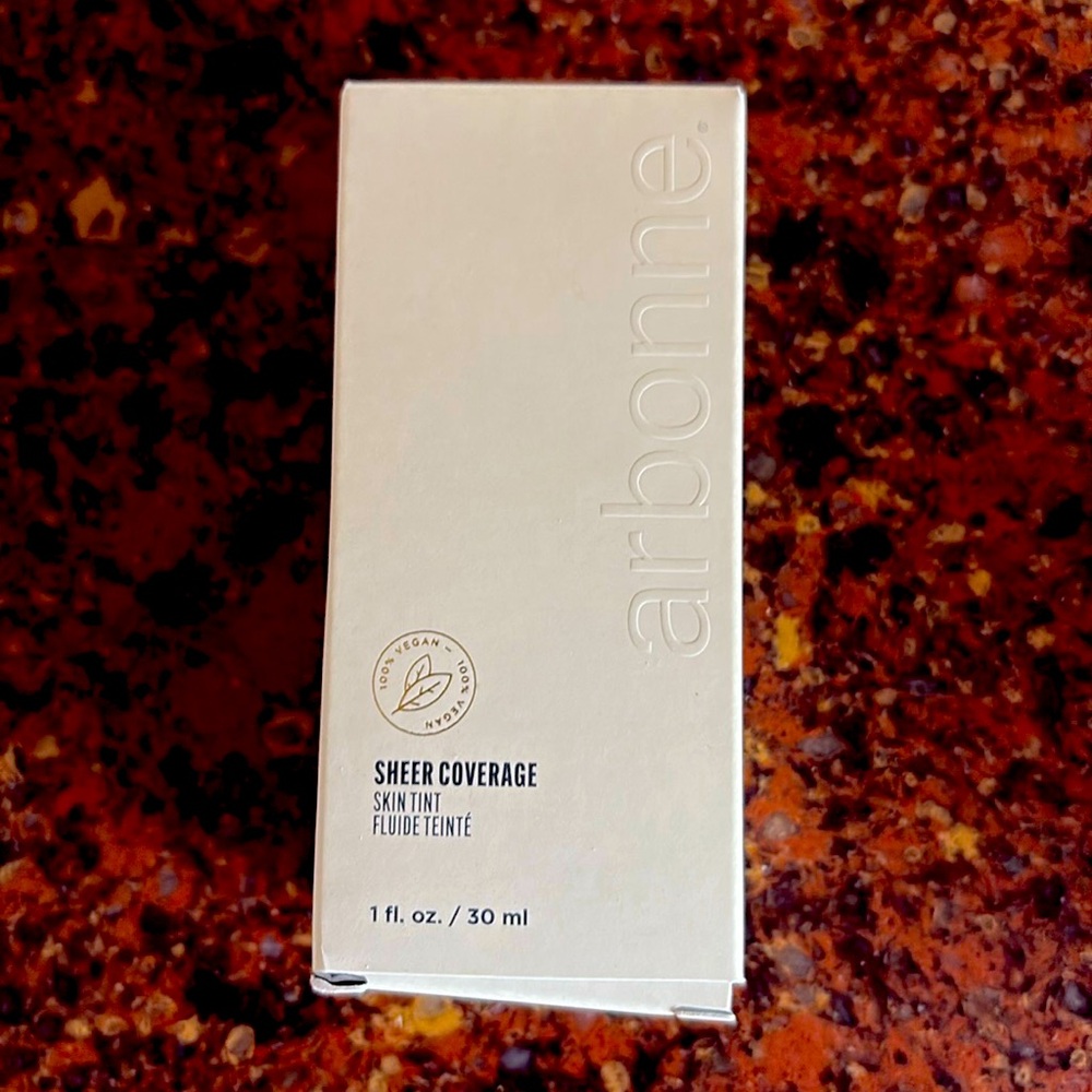 Arbonne Sheer Coverage skin tint in Fair.